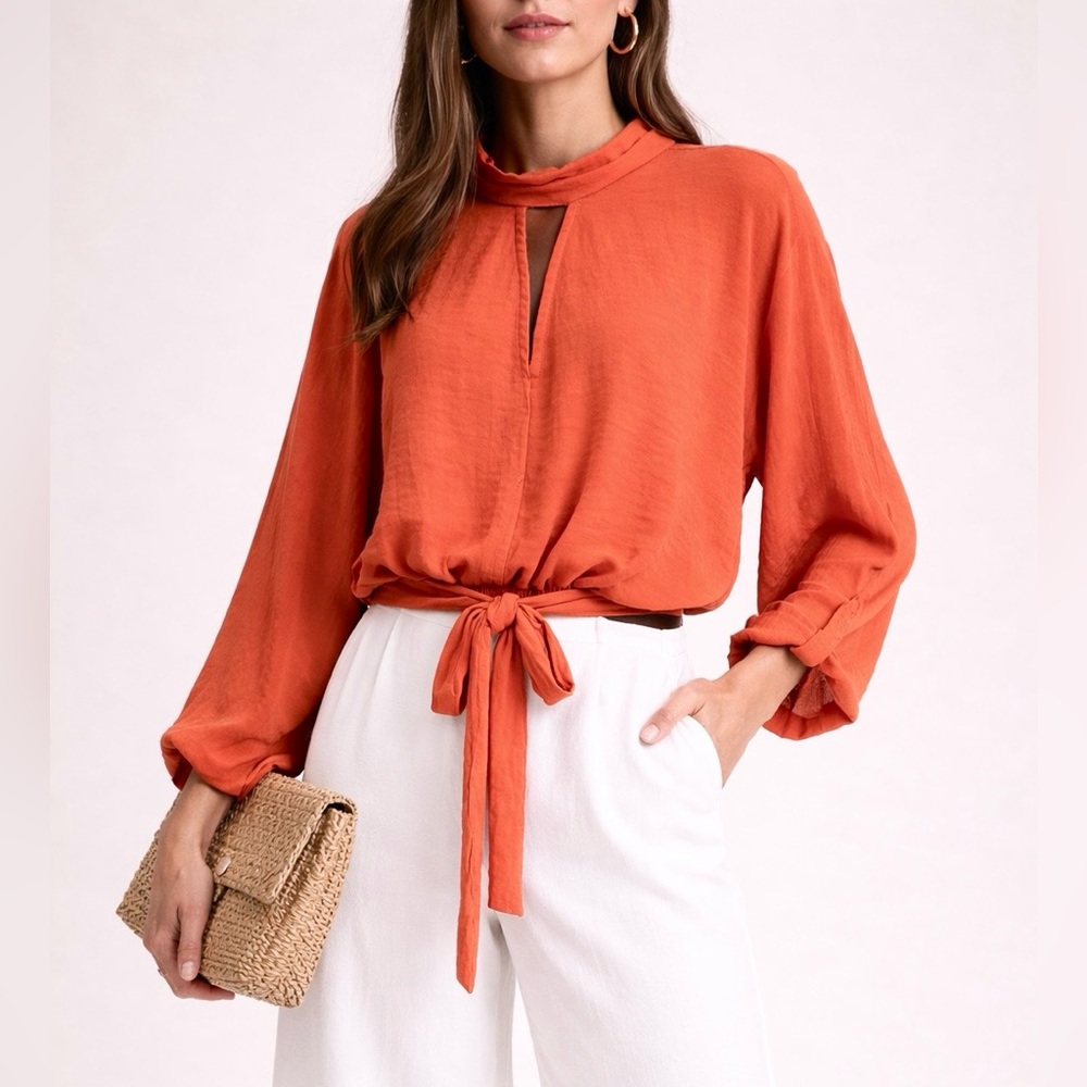 White Closet Rust Blouse size medium